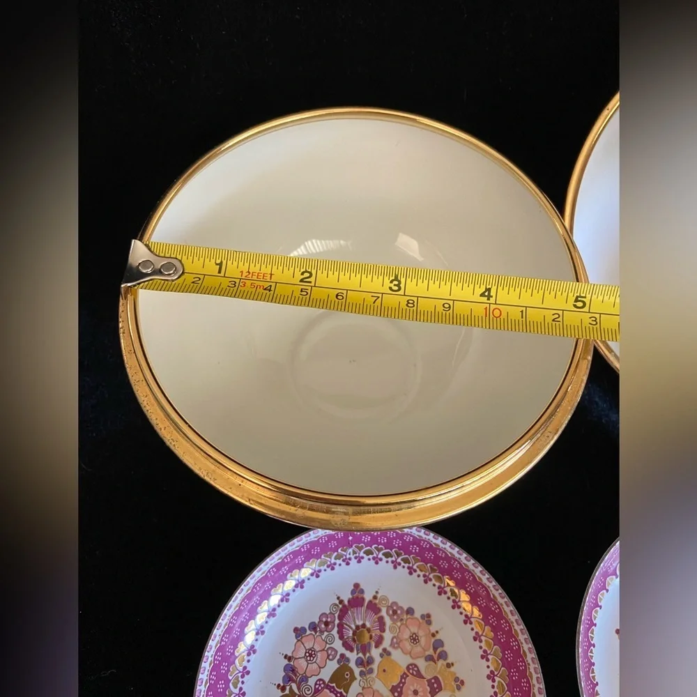 Steinbock Email Studio Austria Large Enamel Round Box & 2 small trinket Dishes